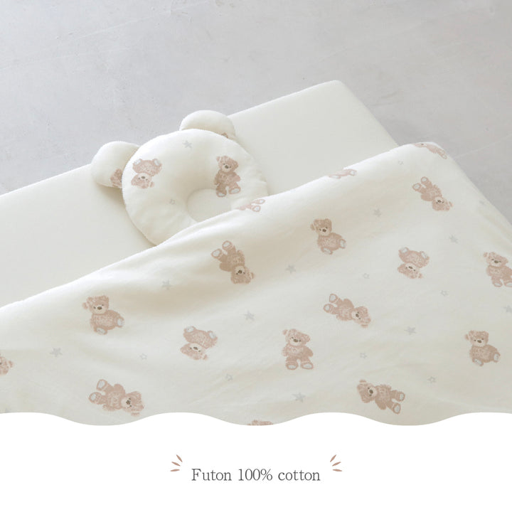 Washable Baby futon set Regular size (Double gauze) Made in Japan