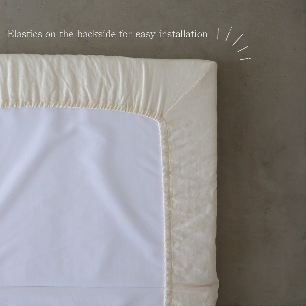 日本的日本漂白棉床（雙紗布）在日本製造的迷你尺寸