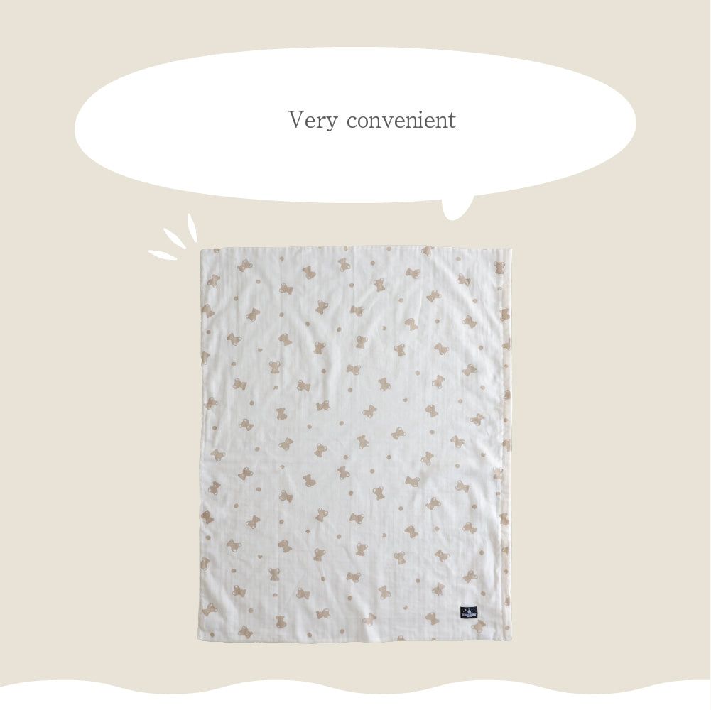 日本製造的可洗的嬰兒床罩蓋常規尺寸（雙紗布）