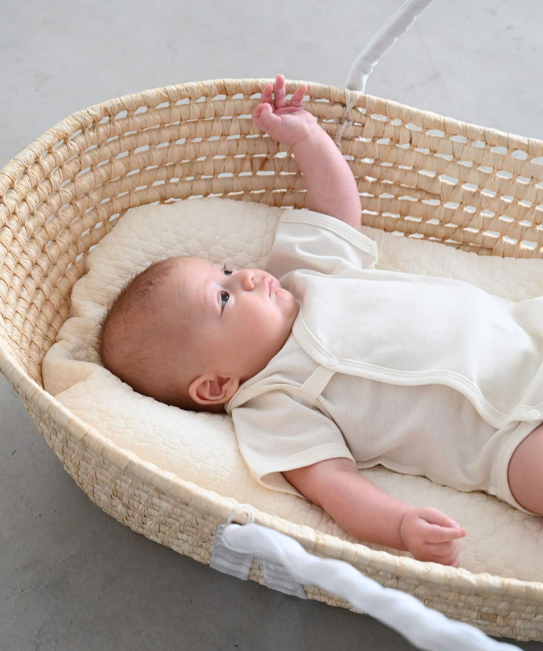 Moses Basket + Baby Lounger Pillow (ผ้า ibul พร้อมการออกแบบโมร็อกโก)