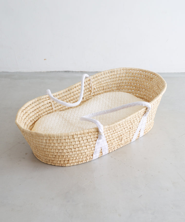 Moses basket + Baby Lounger Pillow (Ibul fabric with Moroccan design)