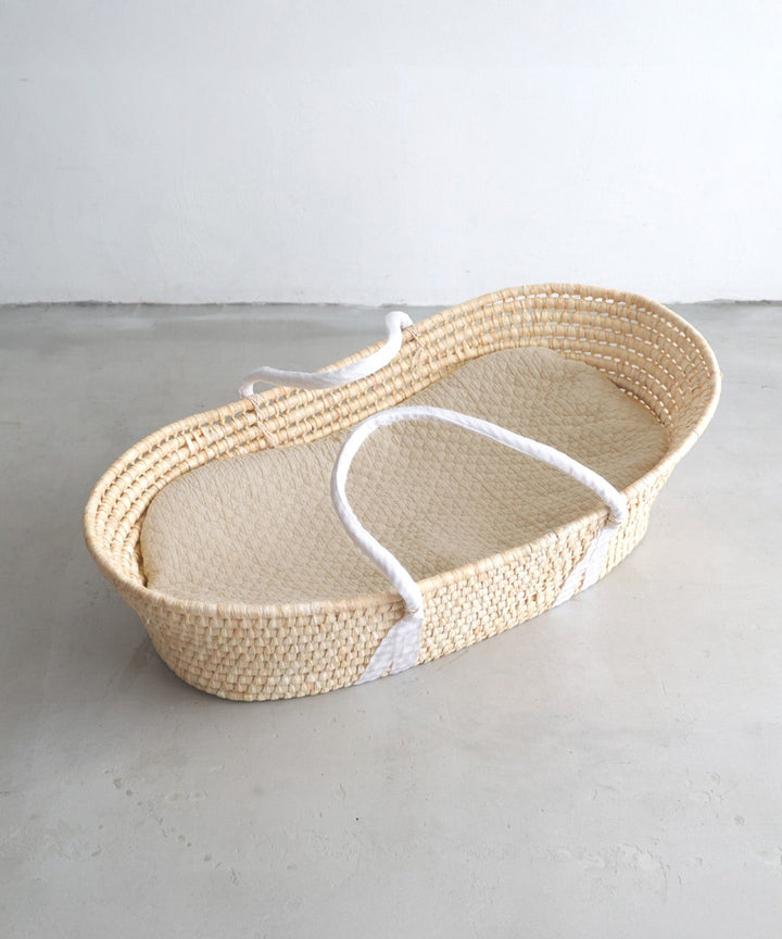 Moses basket + Baby lounger pillow (Ibul fabric with Moroccan design)