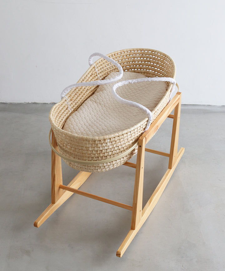 Moses basket + Baby Lounger Pillow (Ibul fabric with Moroccan design)