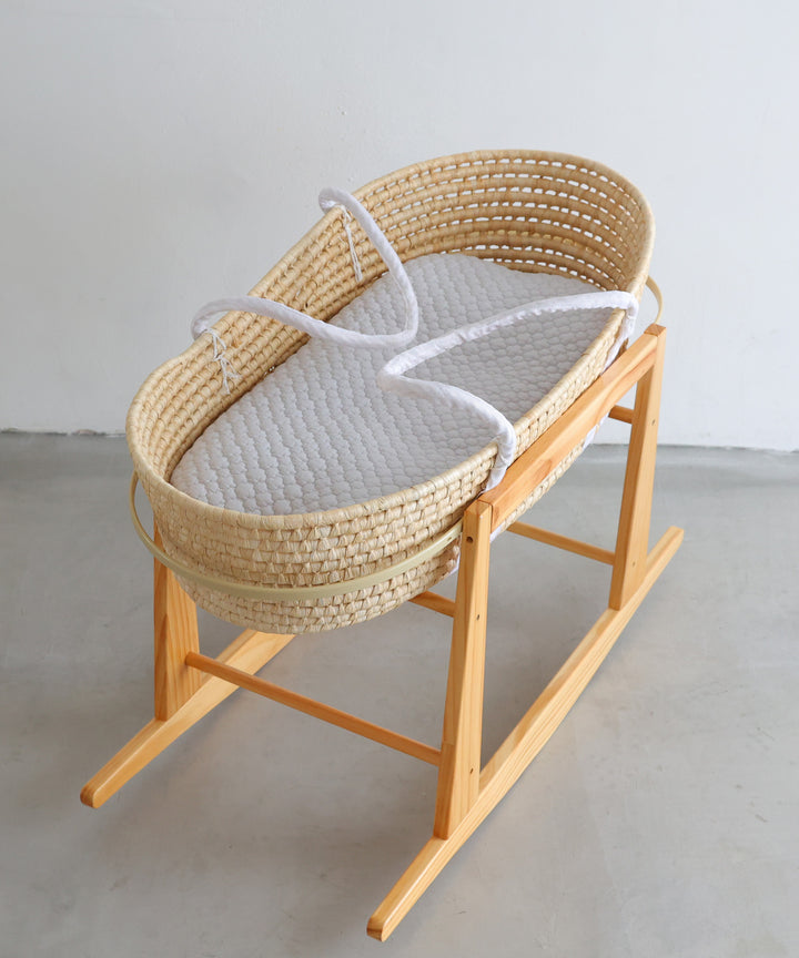 Moses basket + Baby Lounger Pillow (Ibul fabric with Moroccan design)