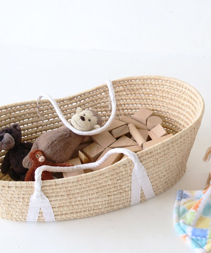 Moses basket + Baby Lounger Pillow (Ibul fabric with Moroccan design)