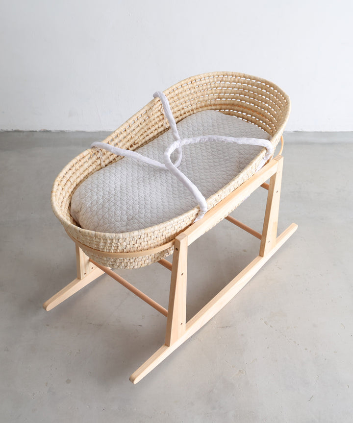 Moses basket + Baby Lounger Pillow (Ibul fabric with Moroccan design)