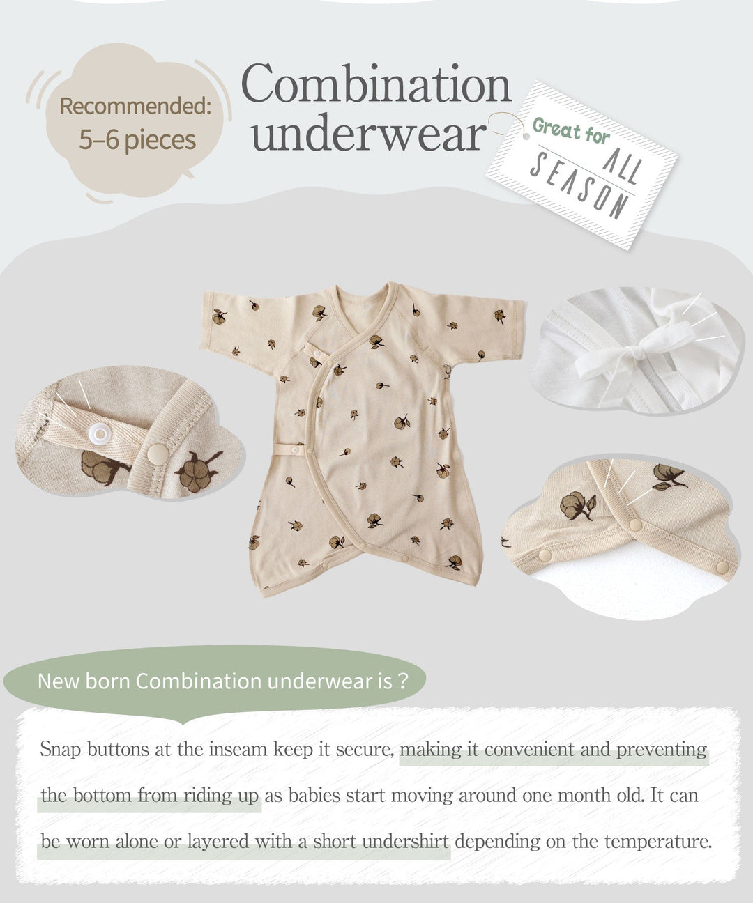 Newborn Underwear 5-Piece Set
