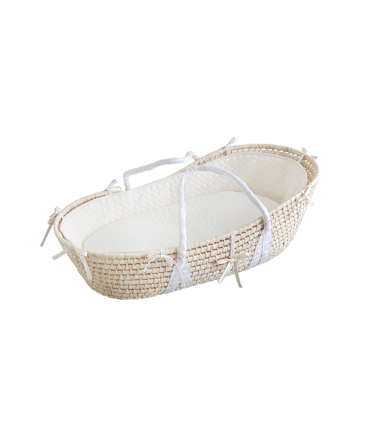 PUPPAPUPO Moses basket 3 items (Ibul fabric with Moroccan design PUPPAPUPO Moses basket 3 items (Ibul fabric with Moroccan design