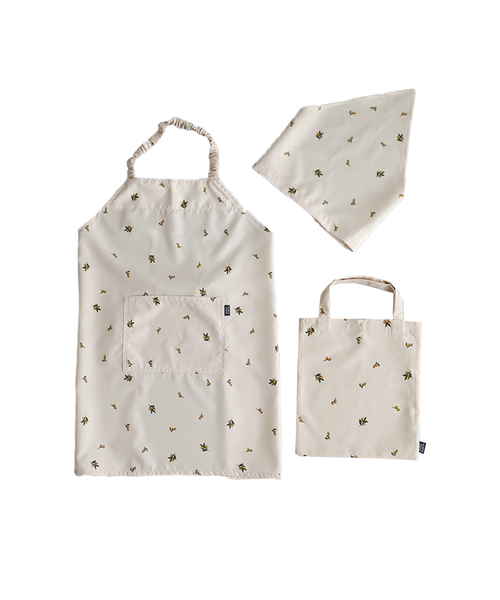 Kids apron 3-piece set