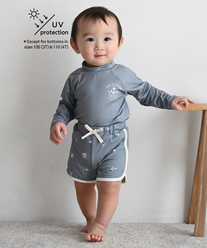 Rash Guard and Surf Shorts Swimsuit Set