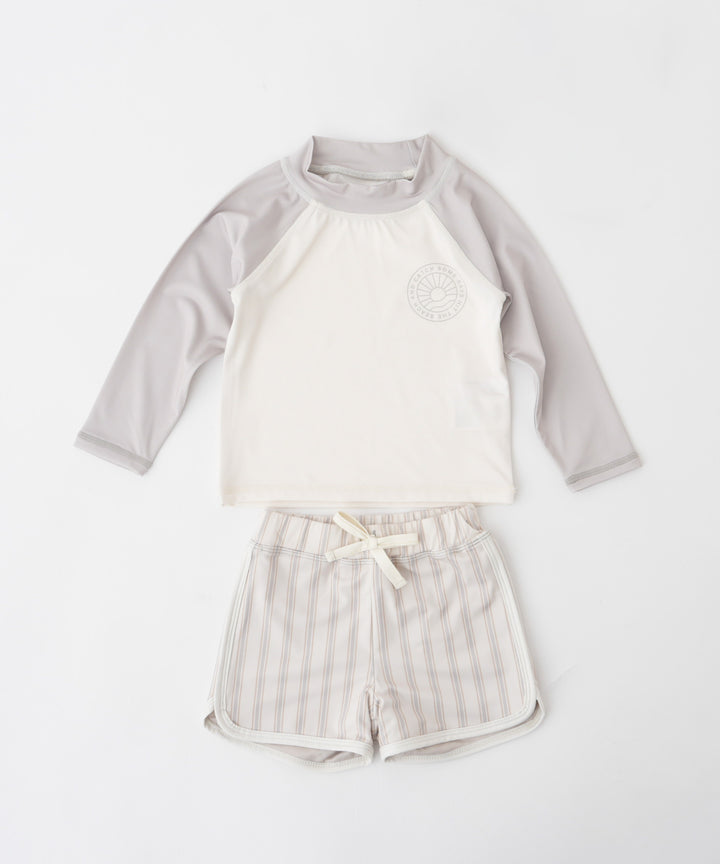 Rash Guard and Surf Shorts Swimsuit Set