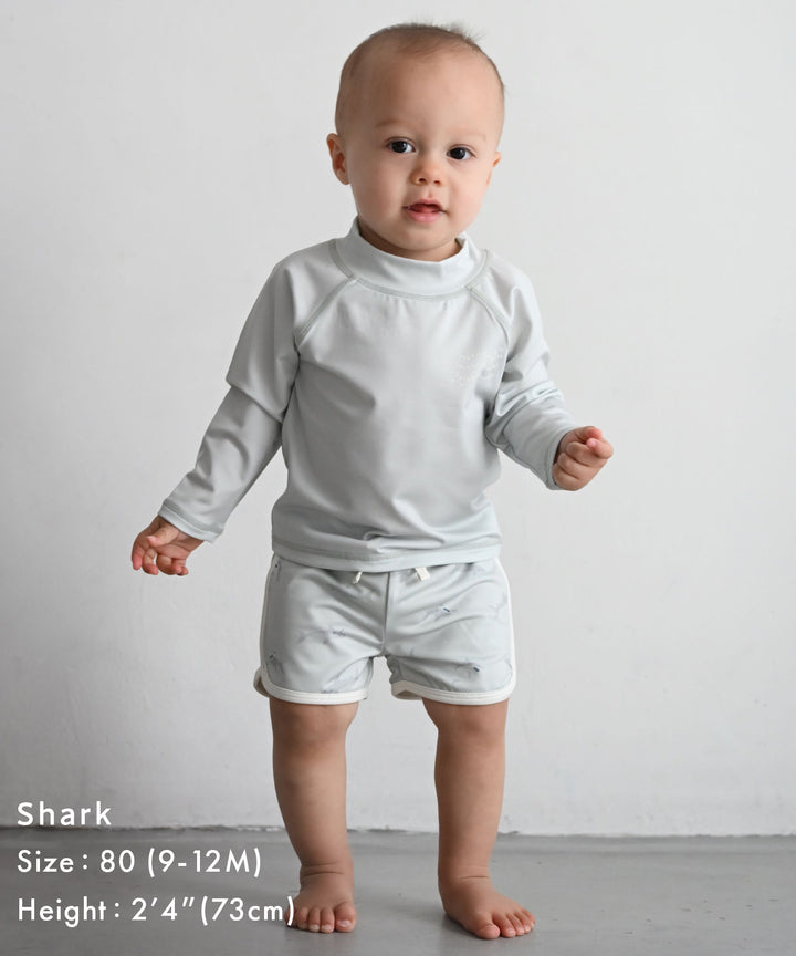 Rash Guard and Surf Shorts Swimsuit Set