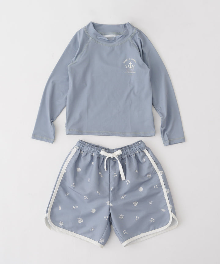 Rash Guard and Surf Shorts Swimsuit Set