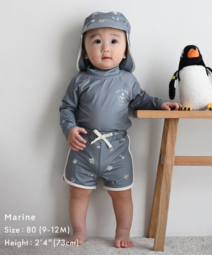 Rash Guard and Surf Shorts Swimsuit Set