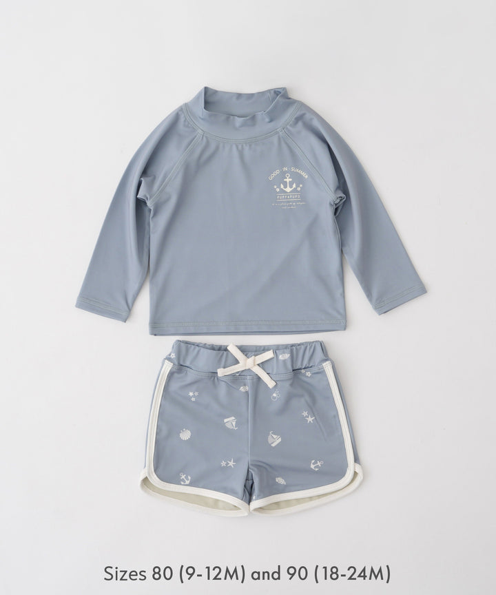 Rash Guard and Surf Shorts Swimsuit Set