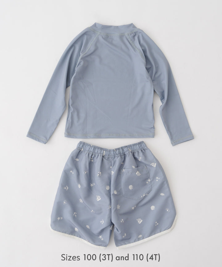 Rash Guard and Surf Shorts Swimsuit Set