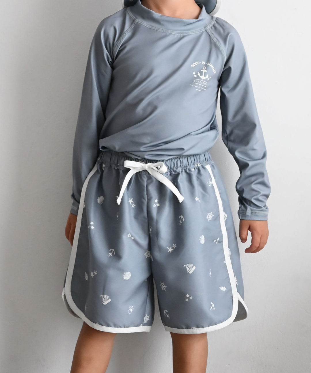 Rash Guard and Surf Shorts Swimsuit Set