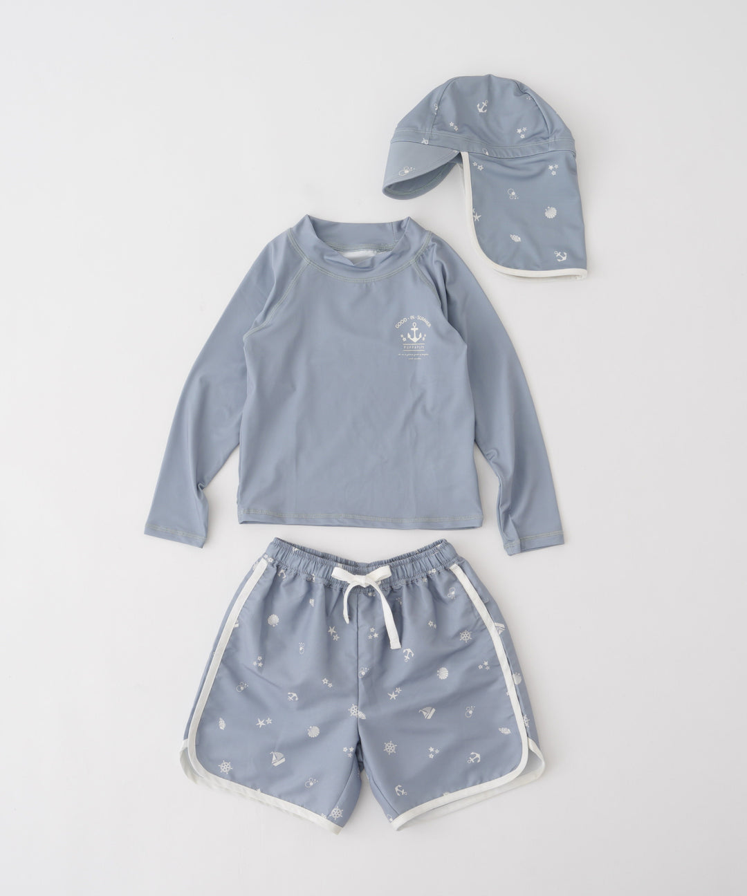 Rash Guard and Surf Shorts Swimsuit Set