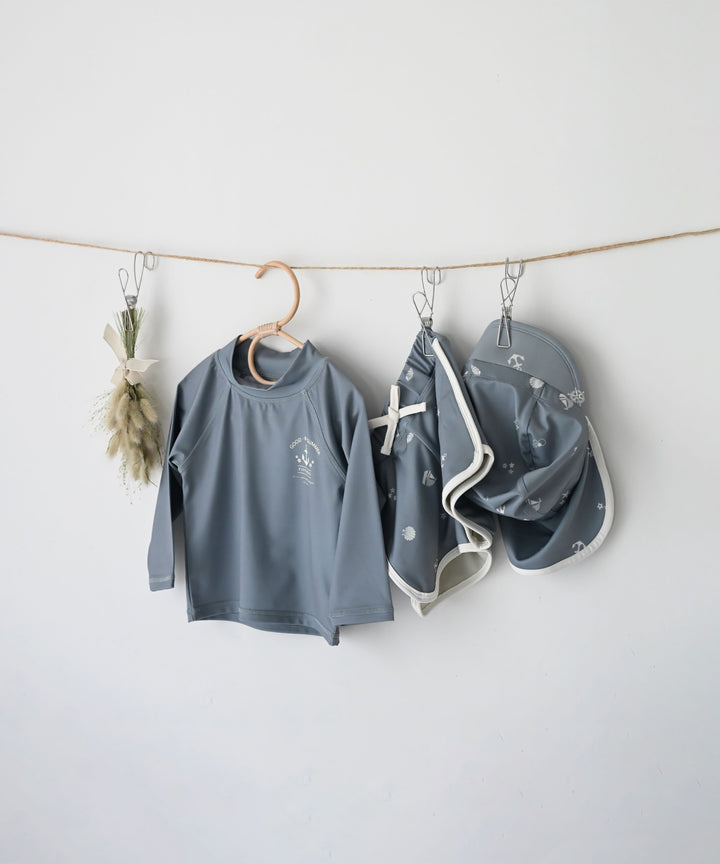 Rash Guard and Surf Shorts Swimsuit Set