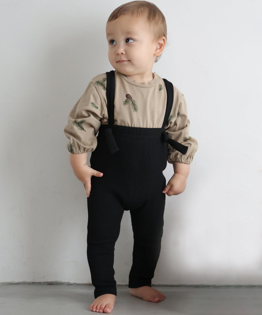 Ribbed Overalls Pants