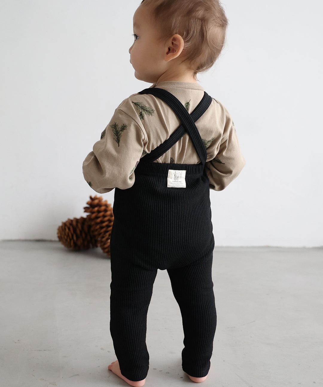 Ribbed Overalls Pants