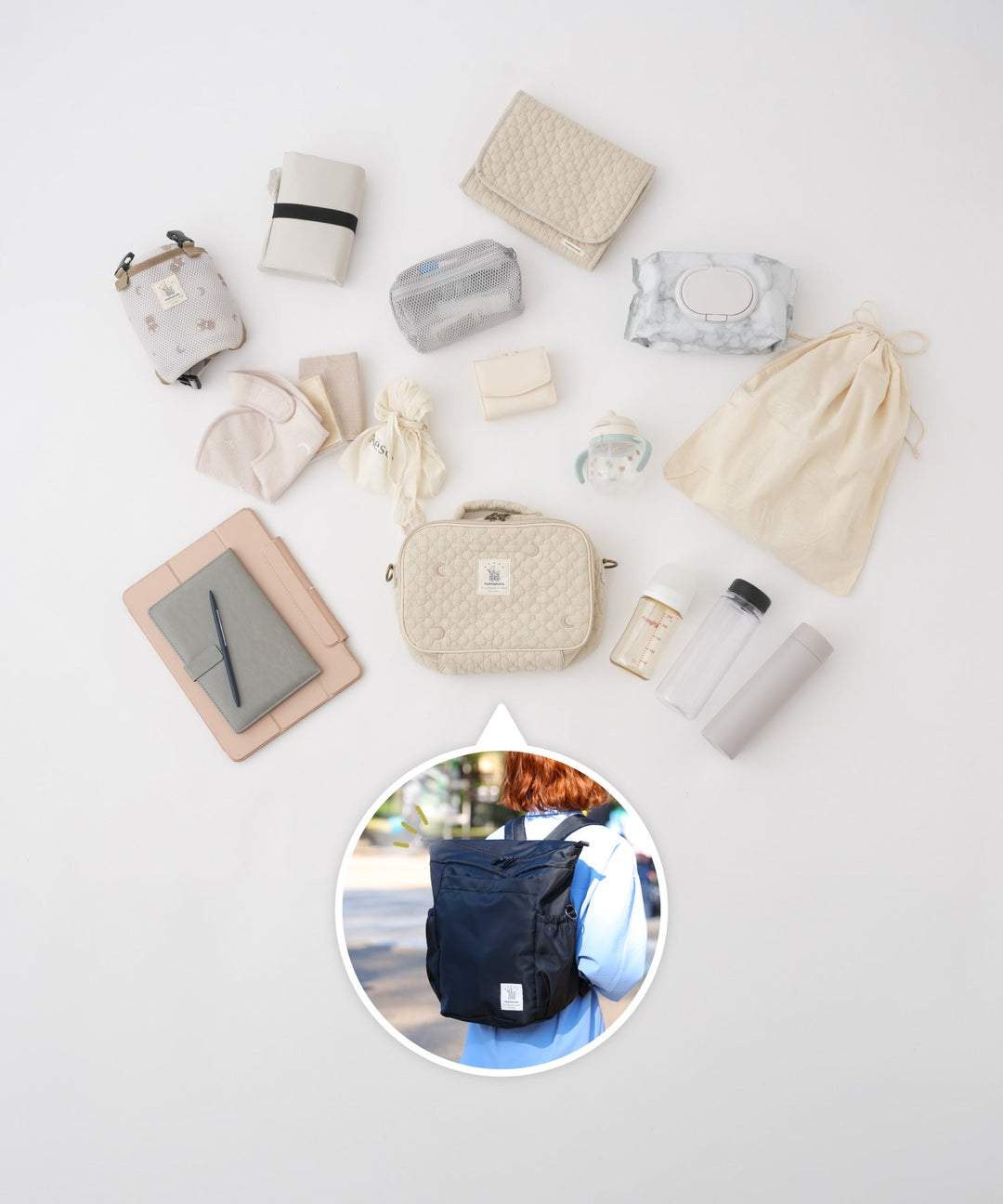 Convertible Casual Diaper Bag (Tote &amp; Backpack) (22L)