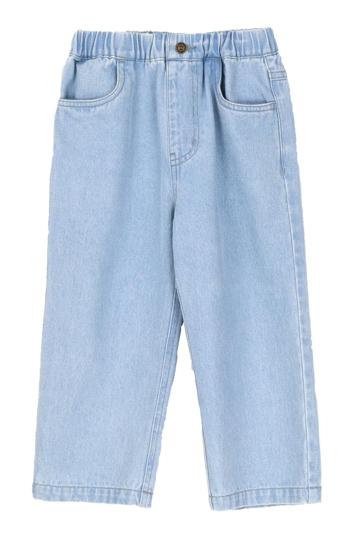 Wide-Leg Denim Pants