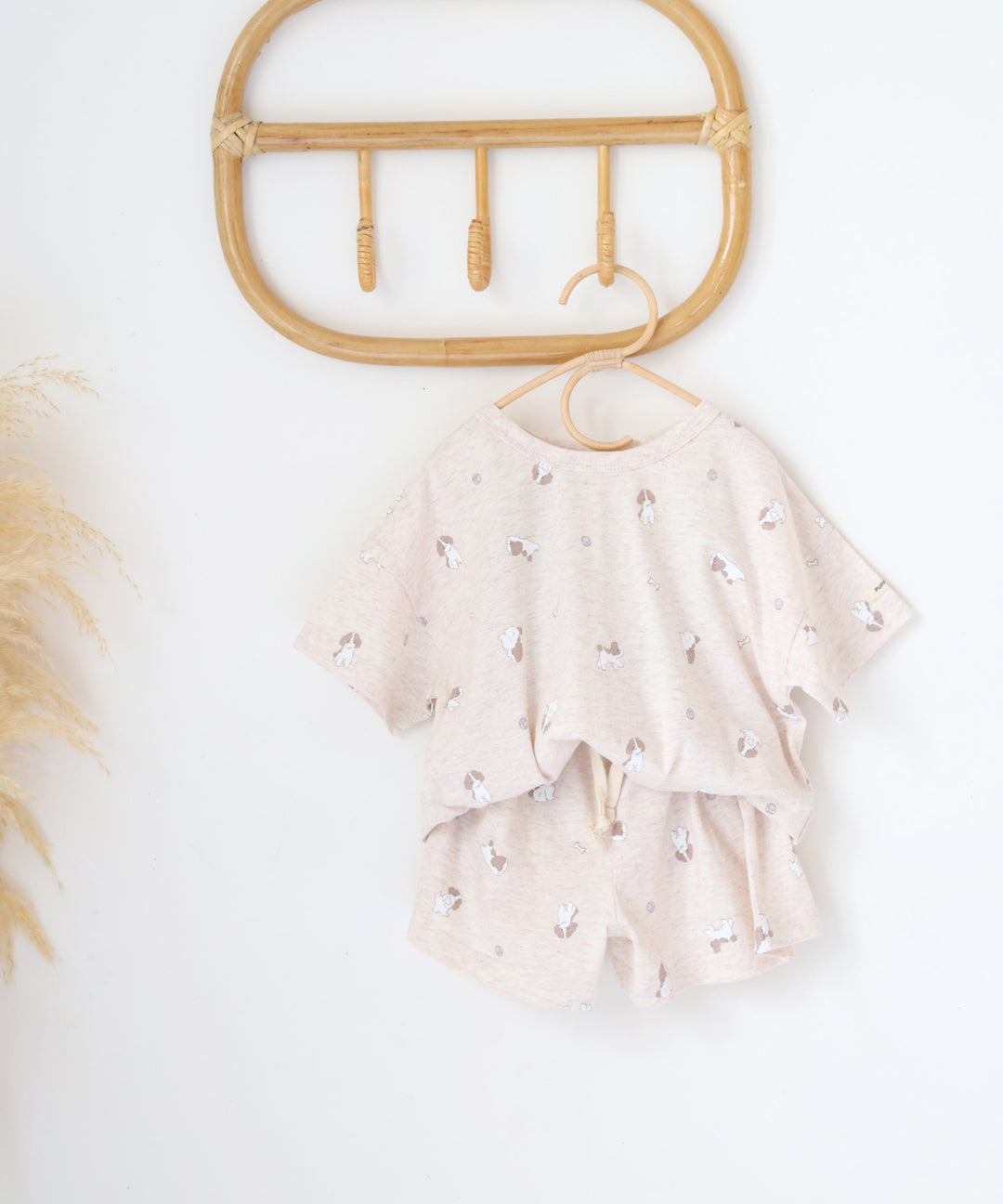 ชุดเสื้อยืดแขนสั้นและกางเกงขาสั้น