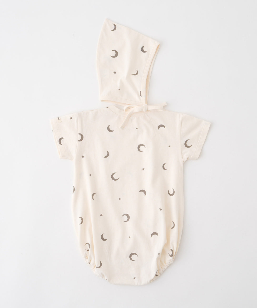 Short-Sleeve Romper with Bonnet