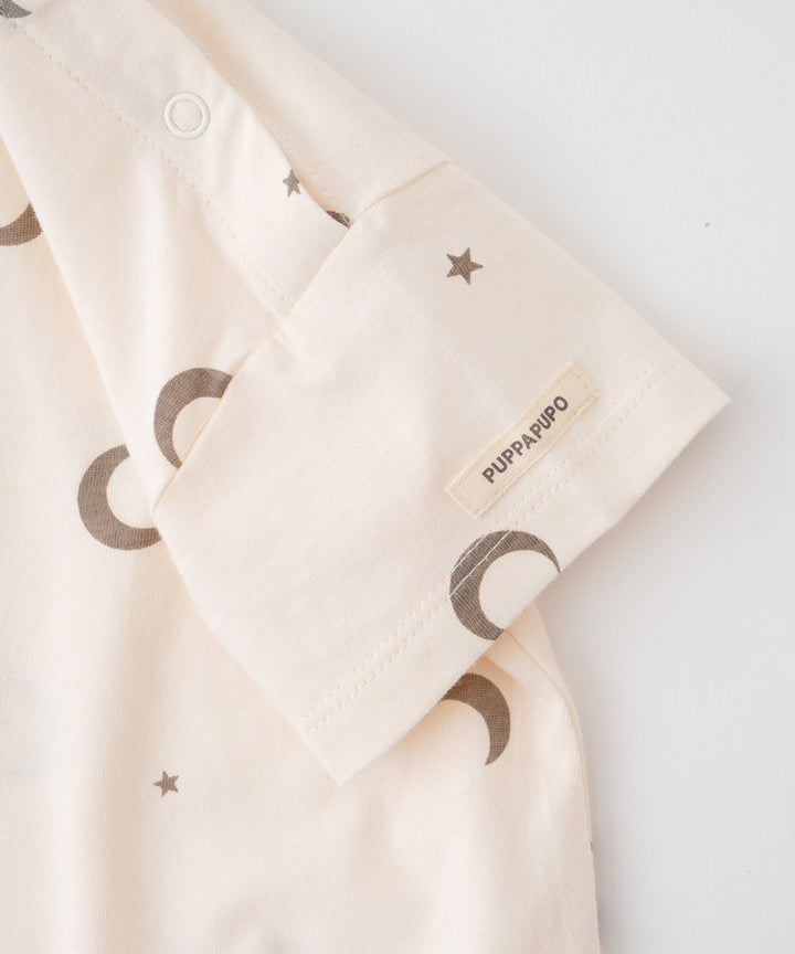 Short-Sleeve Romper with Bonnet