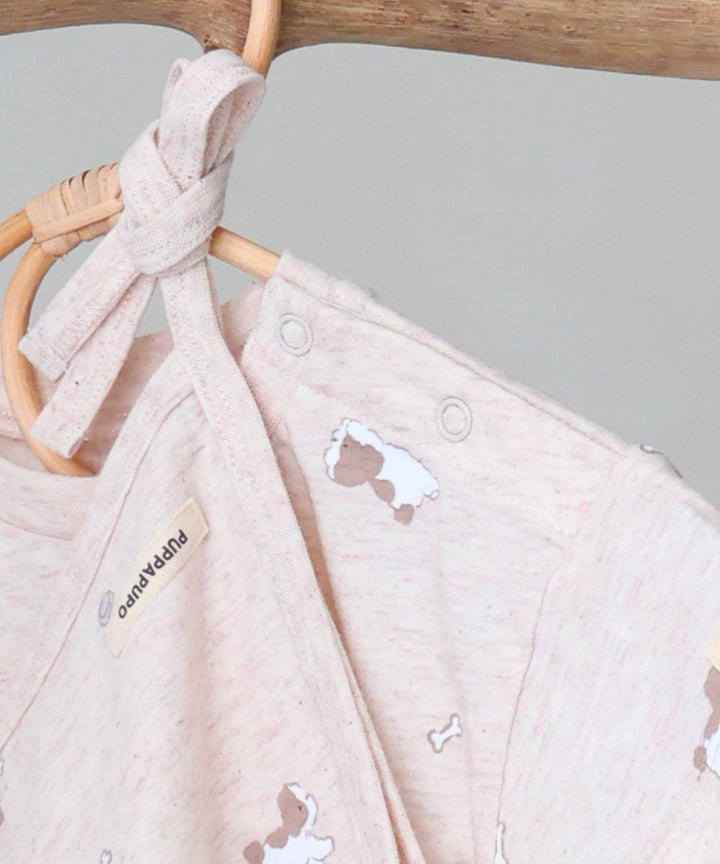 Short-Sleeve Romper with Bonnet