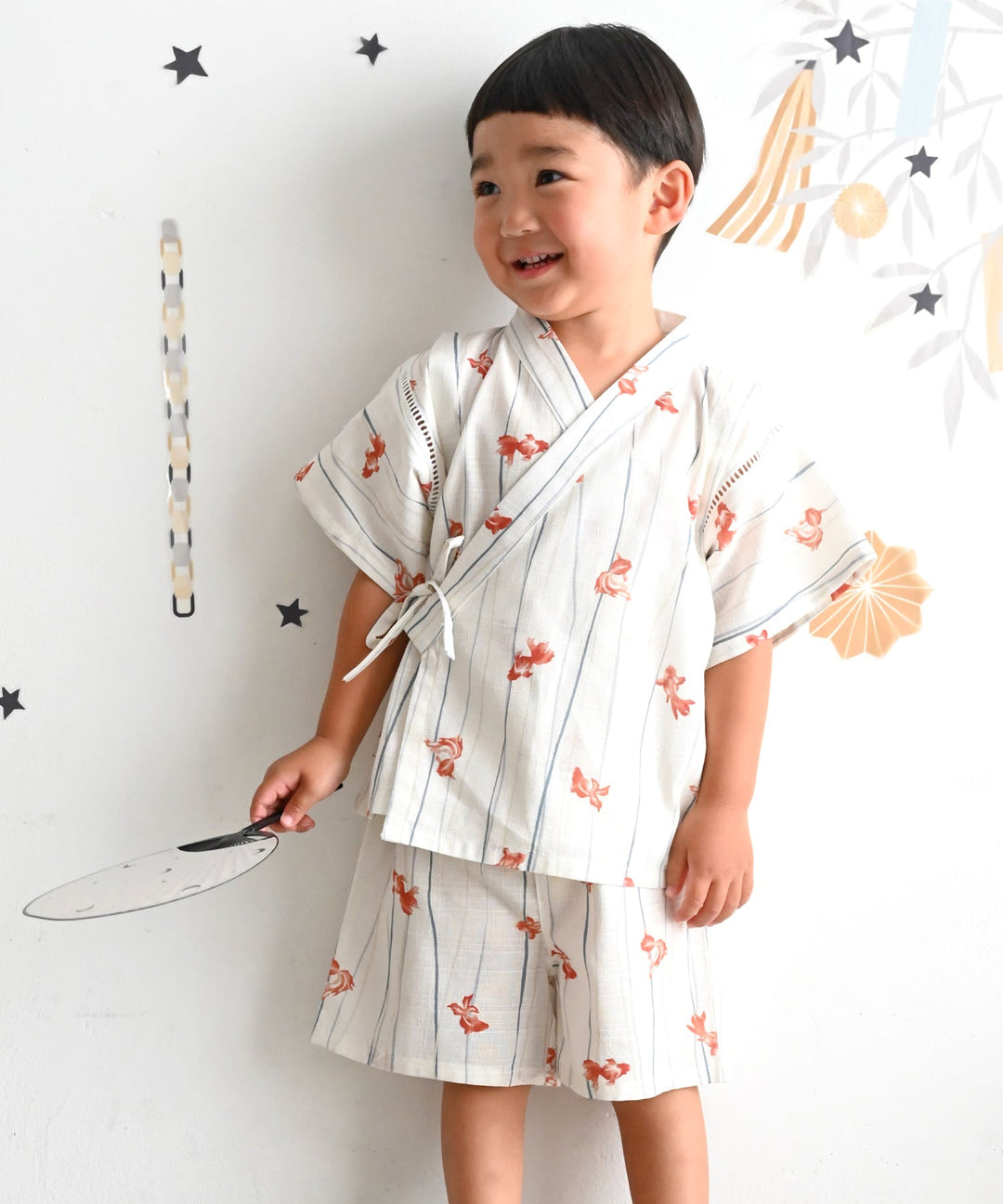 Boys 'Jinbei (ชุดฤดูร้อนญี่ปุ่นดั้งเดิม)