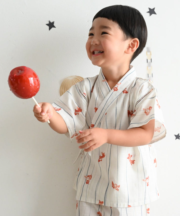 Boys 'Jinbei (ชุดฤดูร้อนญี่ปุ่นดั้งเดิม)