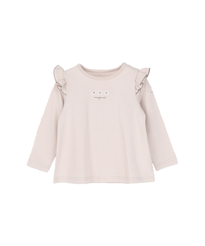 Long Sleeve T-shirt with Shoulder Frills