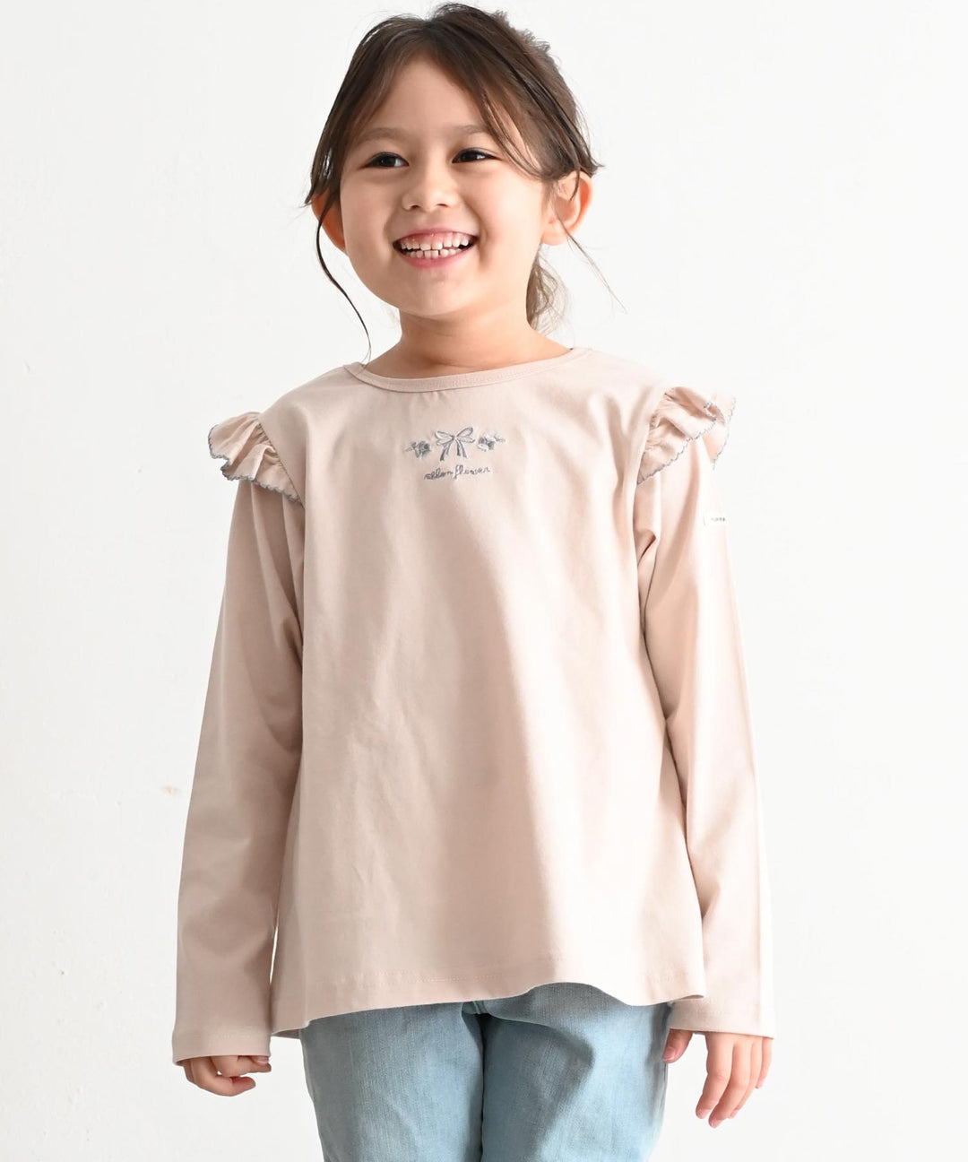 【AW】Long Sleeve T-shirt with Shoulder Frills