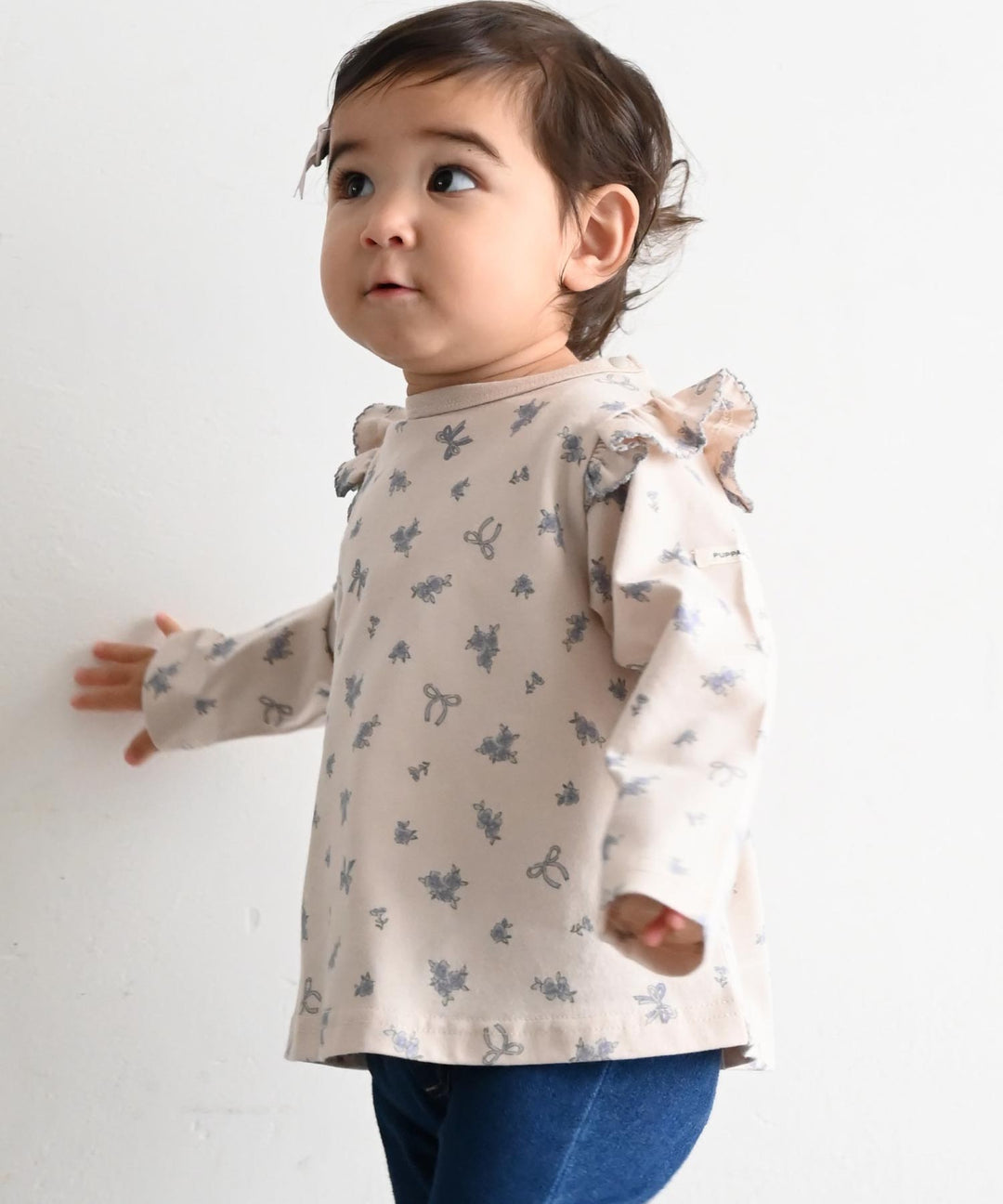 【AW】Long Sleeve T-shirt with Shoulder Frills