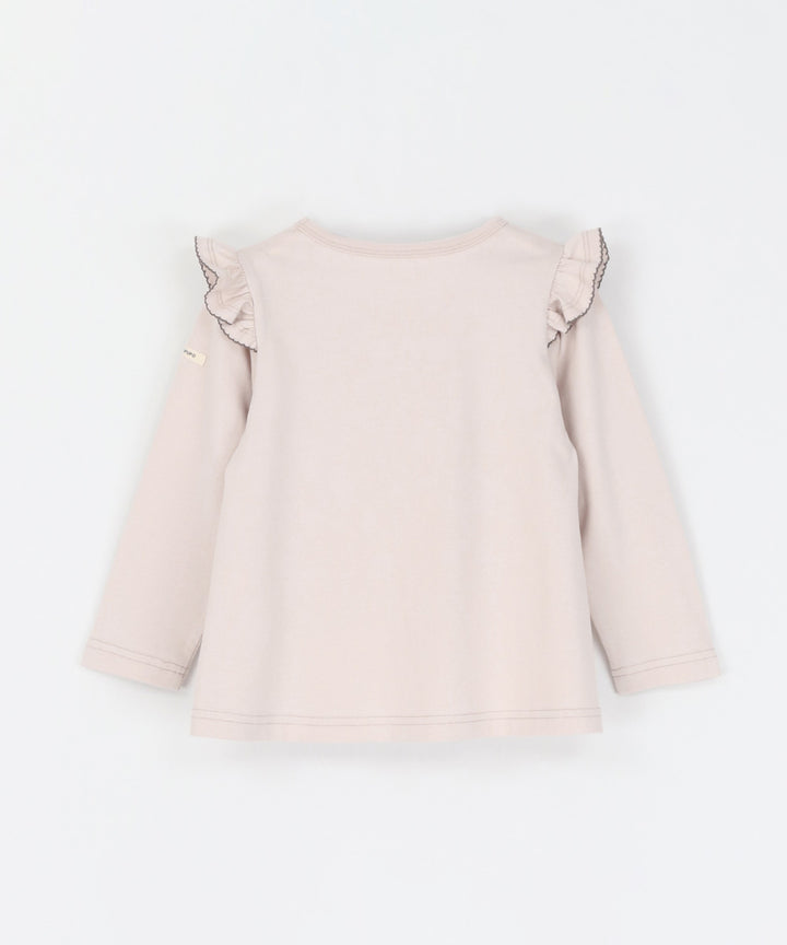 Long Sleeve T-shirt with Shoulder Frills