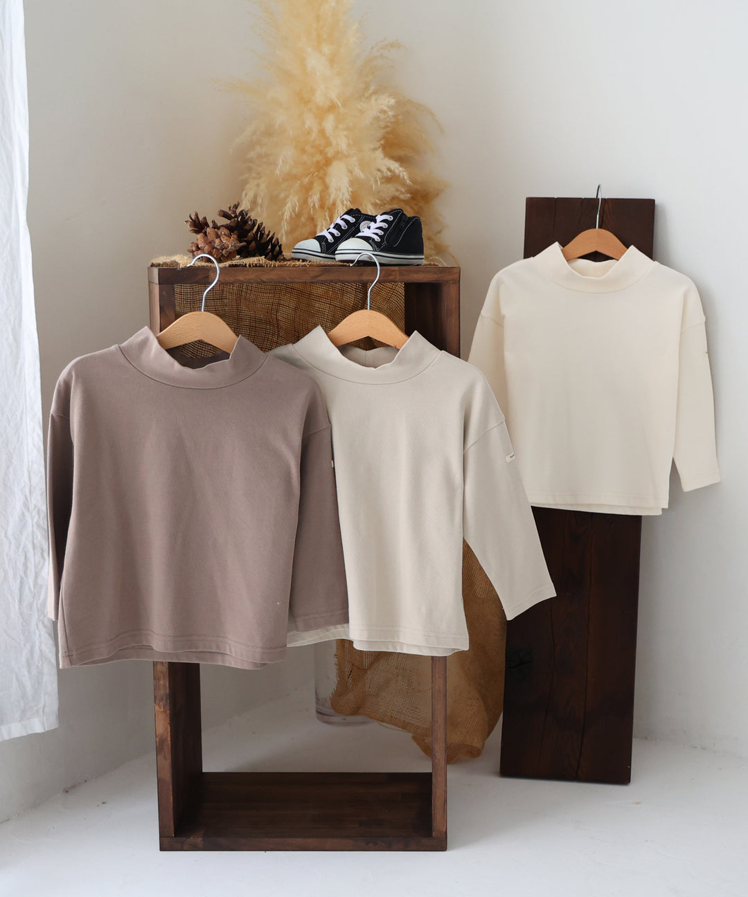 Long Sleeve Mock Neck T-shirt