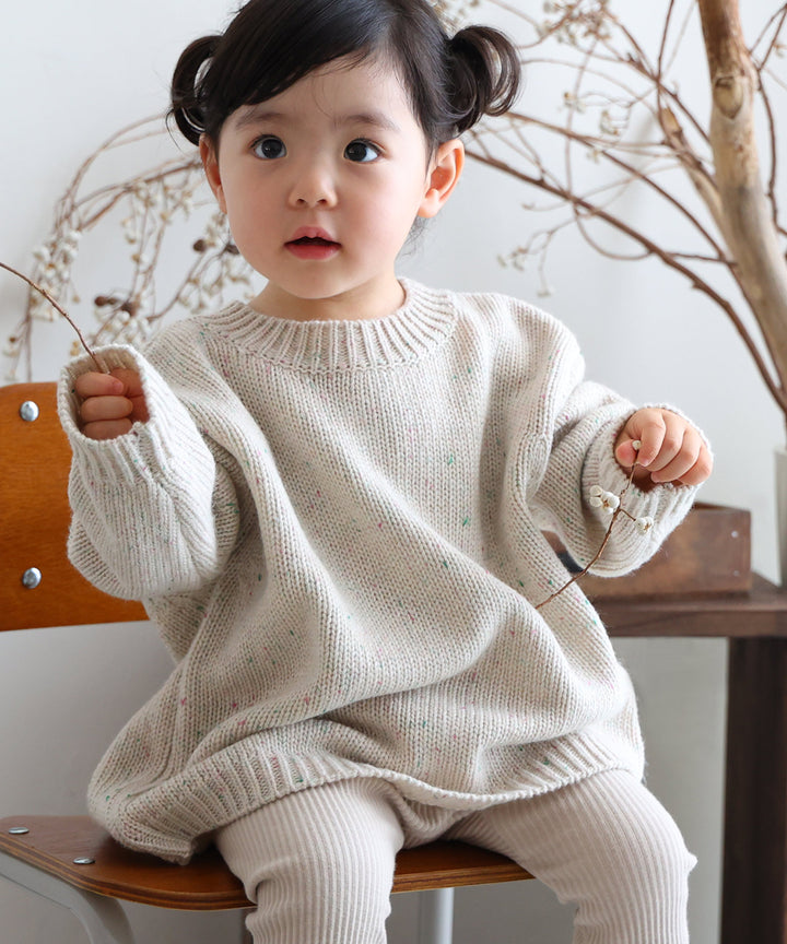 Color Nep Knit Sweater