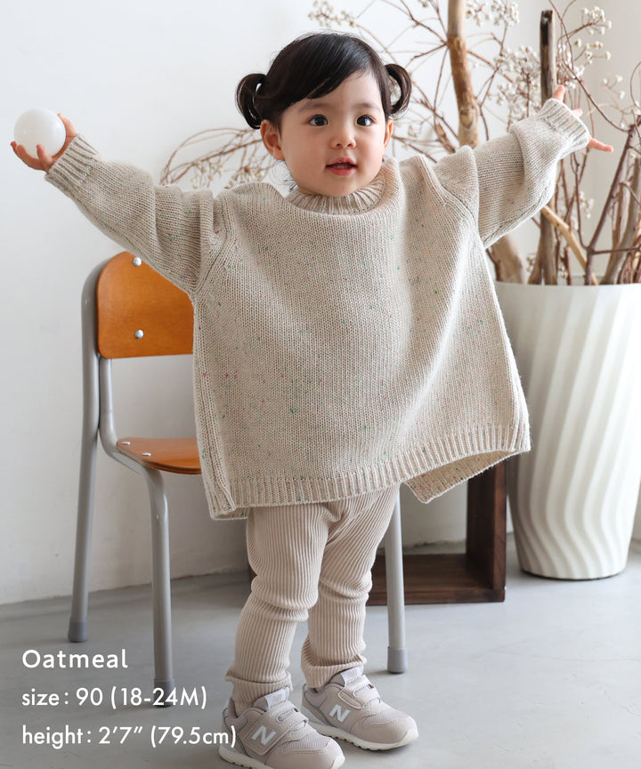 Color Nep Knit Sweater