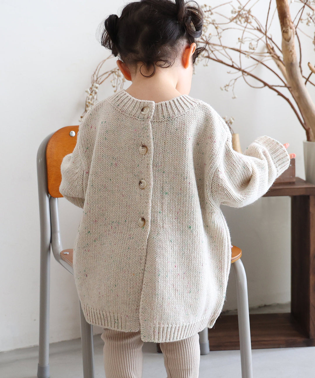 Color Nep Knit Sweater