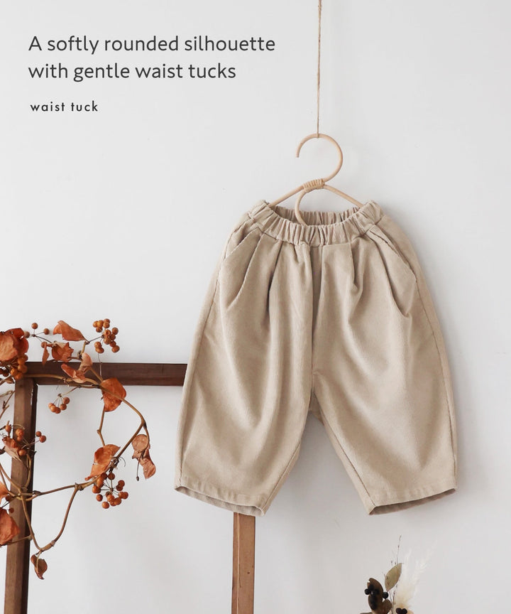 Pleated Corduroy Pants