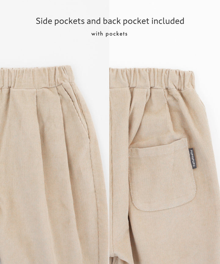 Pleated Corduroy Pants