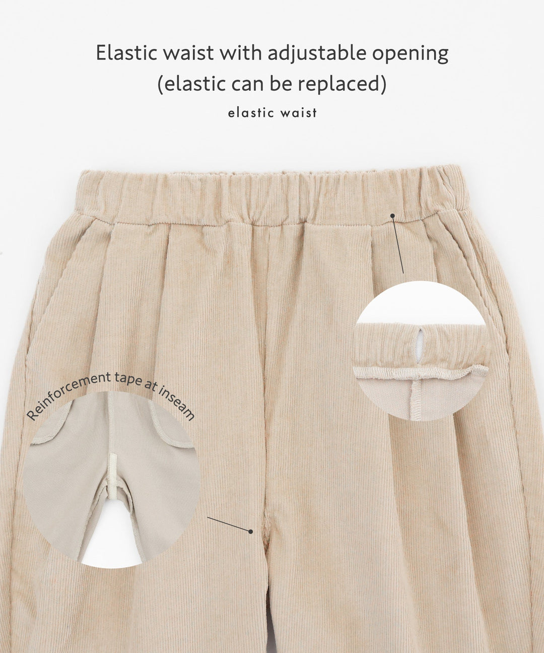 Pleated Corduroy Pants