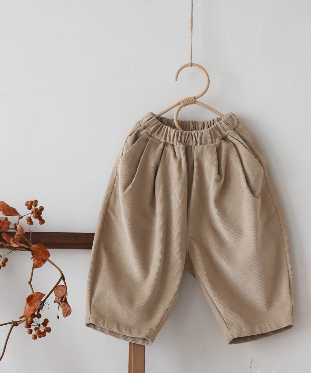 Pleated Corduroy Pants