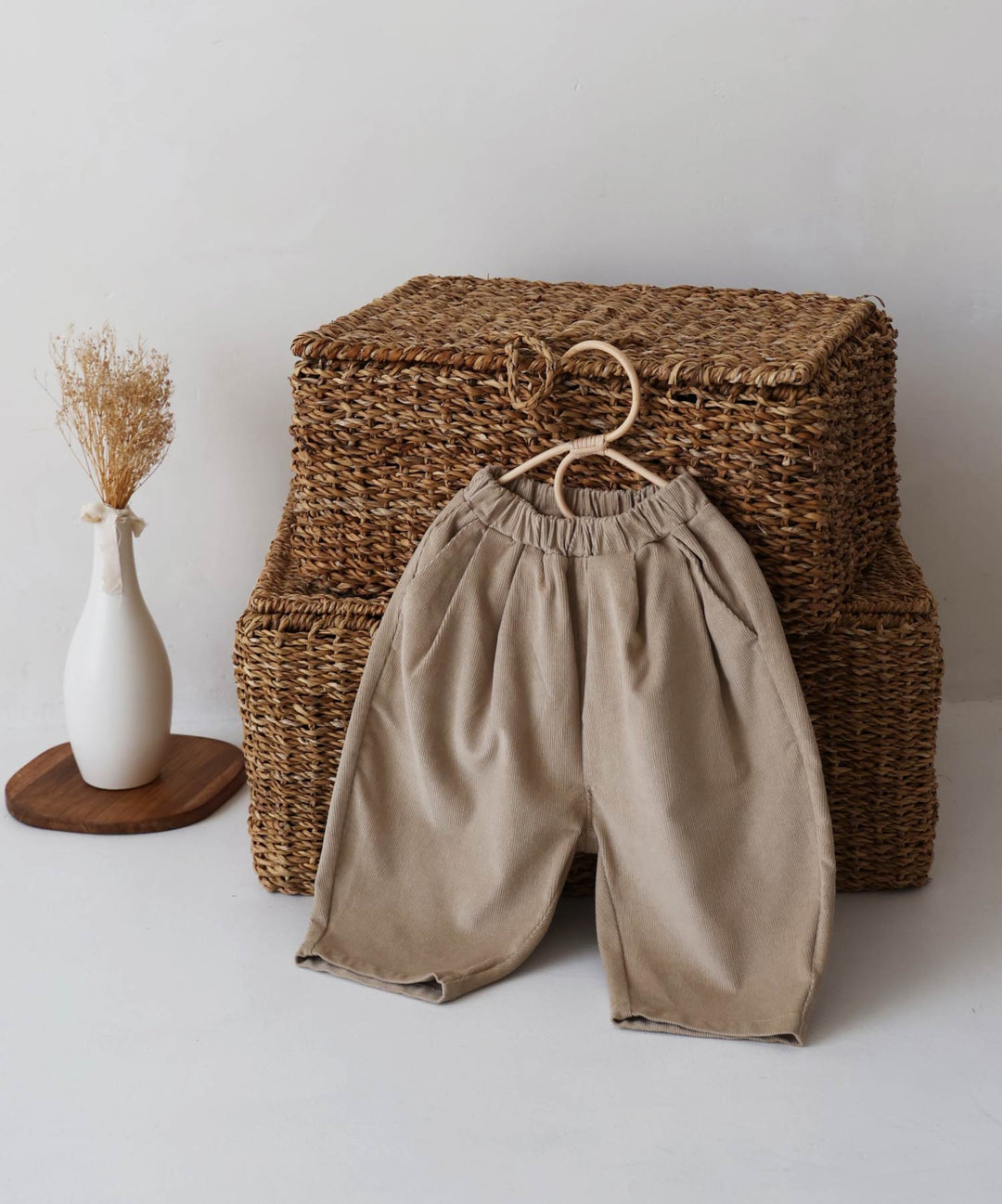 Pleated Corduroy Pants