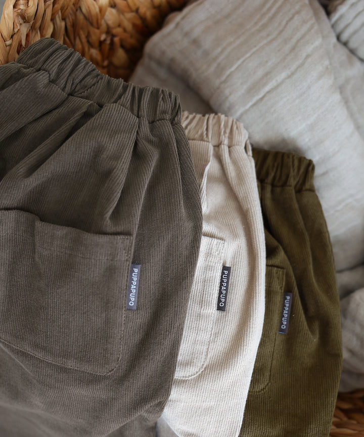 Pleated Corduroy Pants