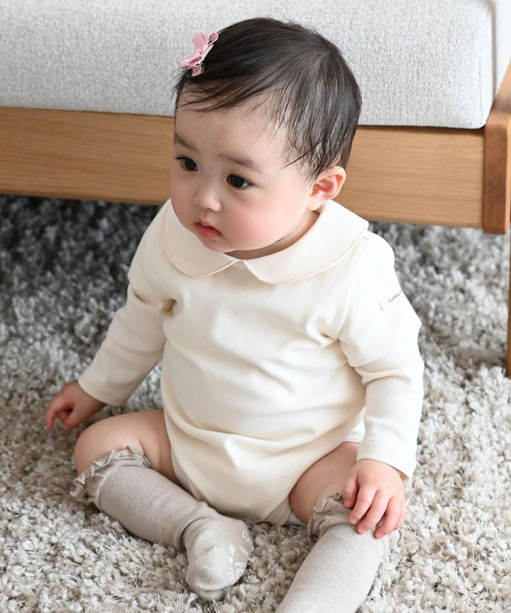 Long Sleeve Round Collar Romper