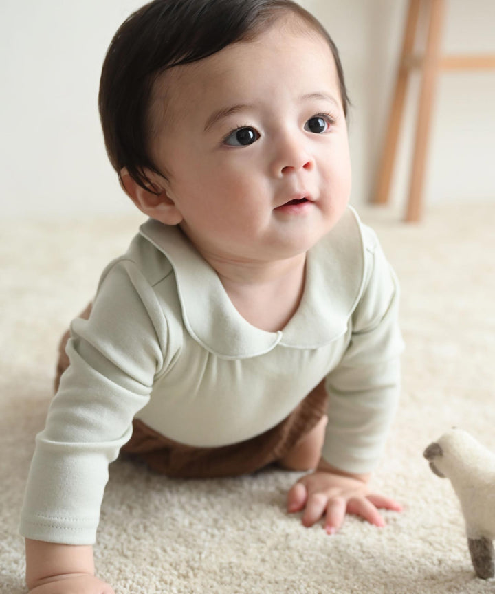 Long Sleeve Round Collar Romper