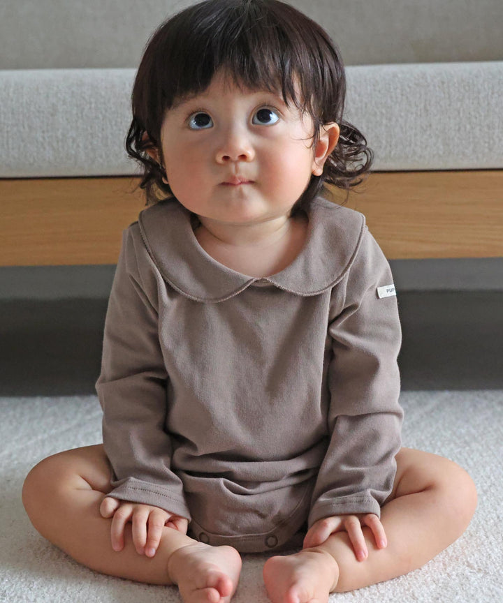 Long Sleeve Round Collar Romper